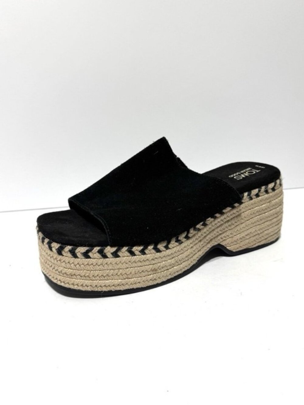 Toms Womens Laila Espadrille Sandals Black Size 10 M